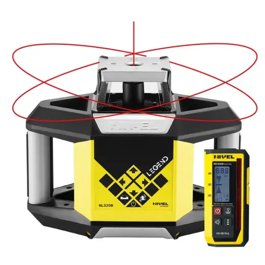 Laser rotacyjny niwelator czerwony Nivel System NL320R DIGITAL
